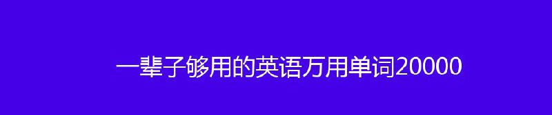 一辈子够用的英语万用单词20000  13.6M